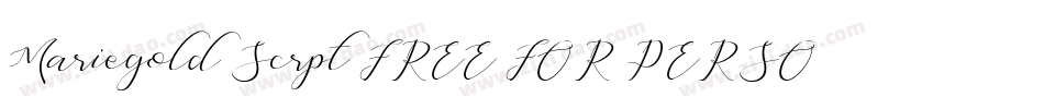 Mariegold Scrpt FREE FOR PERSONAL USE字体转换